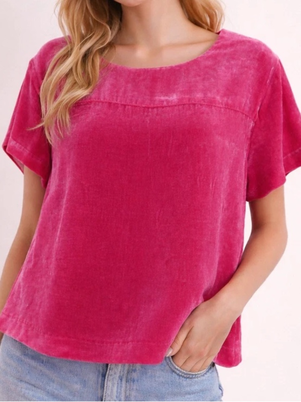 J. Crew Velvet Short-Sleeve Tee